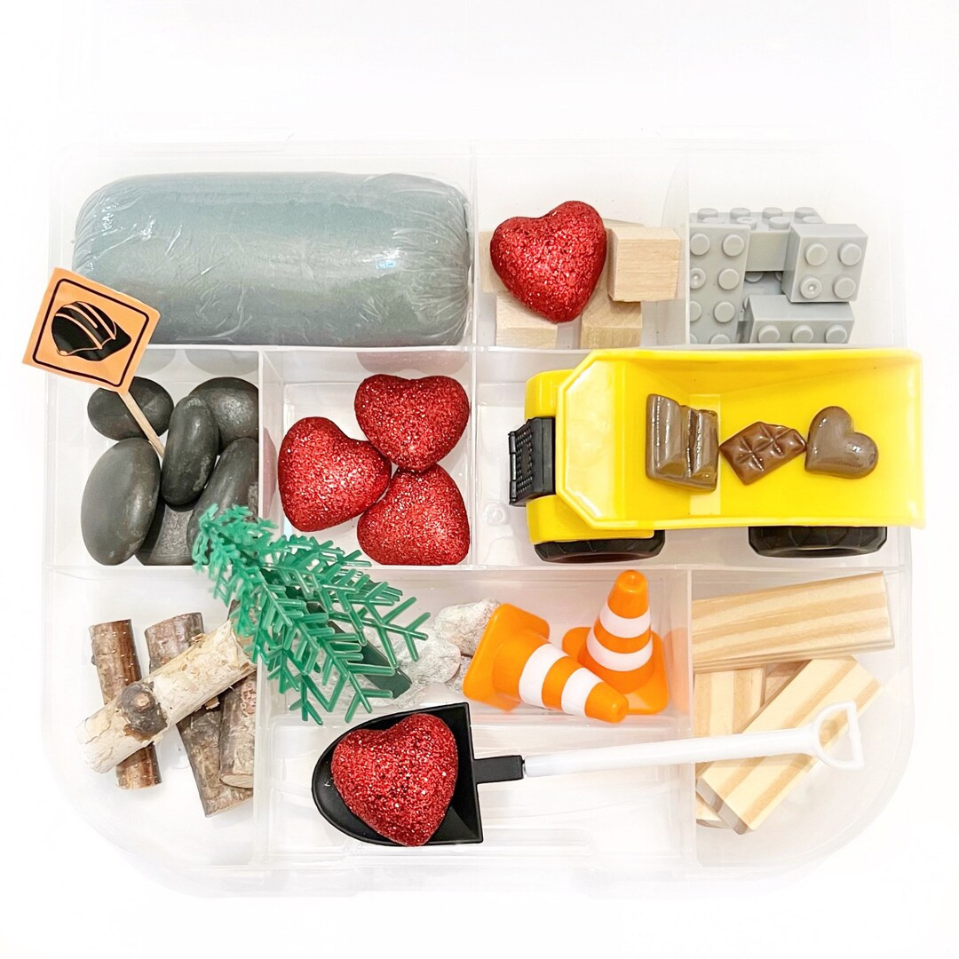 I Dig You Valentine Busy Box, Construction Valentine Play Dough Kit, Valentine Playdough Kit, Val... | Etsy (US)