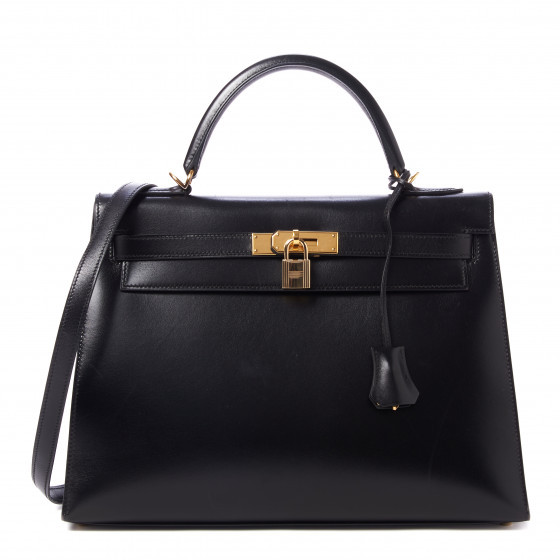 HERMES Box Kelly Sellier 32 Black | FASHIONPHILE | Fashionphile