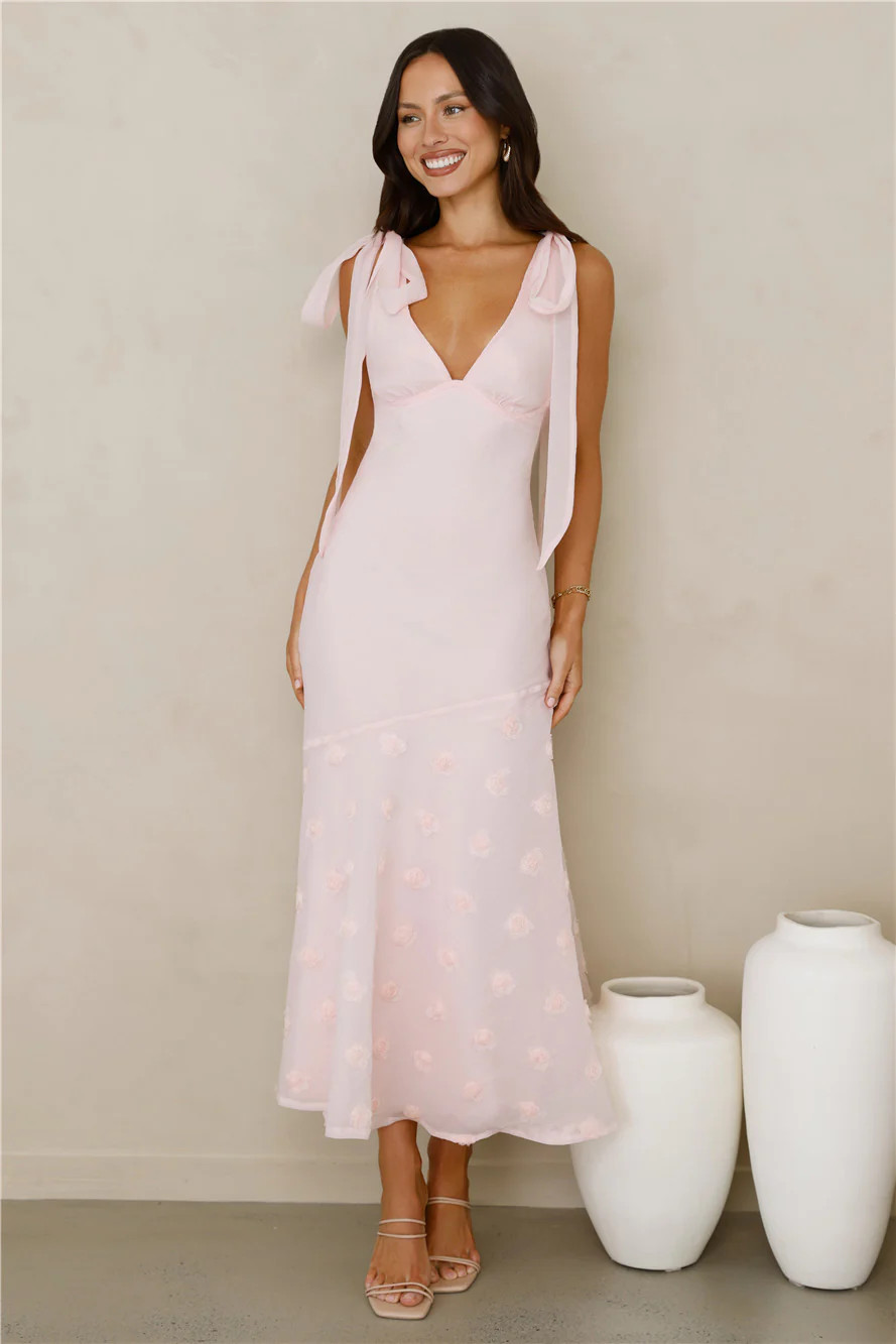 Whispering Petals Maxi Dress Pink | Hello Molly (US)