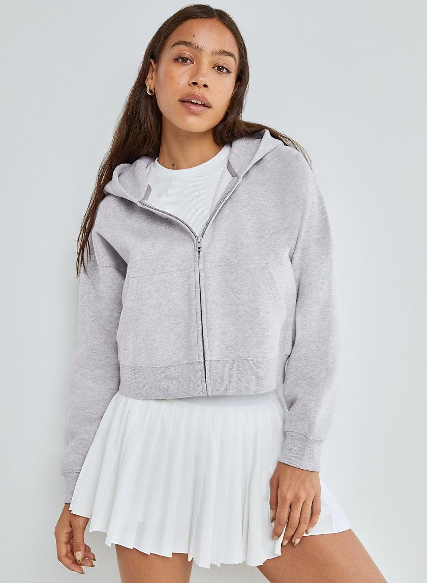 Cozy Fleece Boyfriend Boxy Zip-up Hoodie | THE YES
