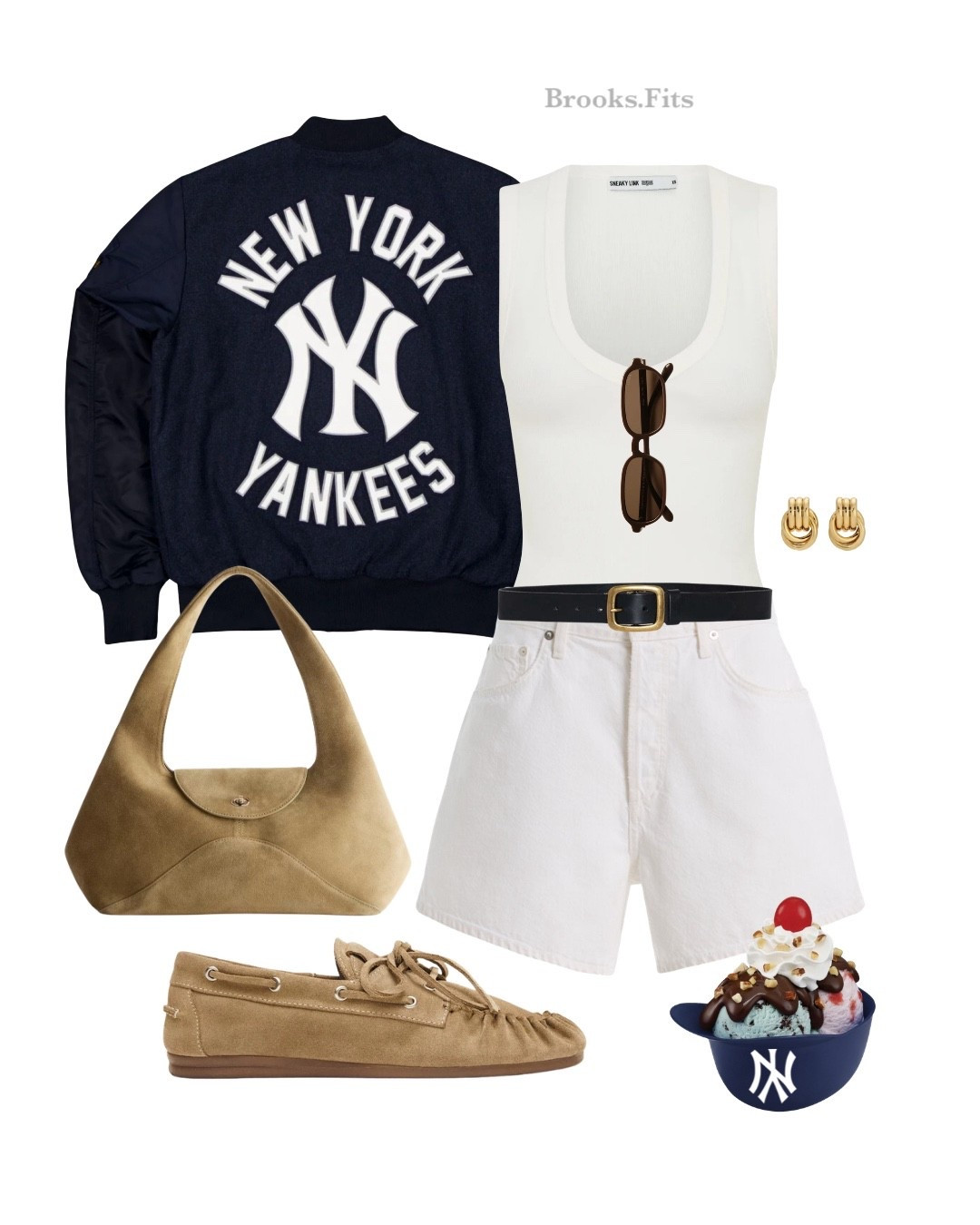 Yankees baseball game outfit 

#LTKootd