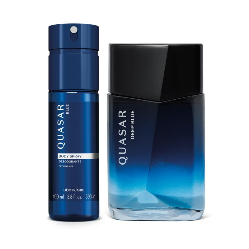 Combo Quasar Deep Blue: Desodorante Colônia 100ml + Body Spray 100ml | oBoticario (BR)