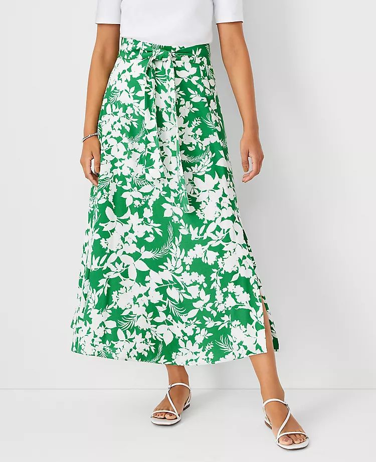 Floral Tie Waist Maxi Skirt | Ann Taylor | Ann Taylor (US)