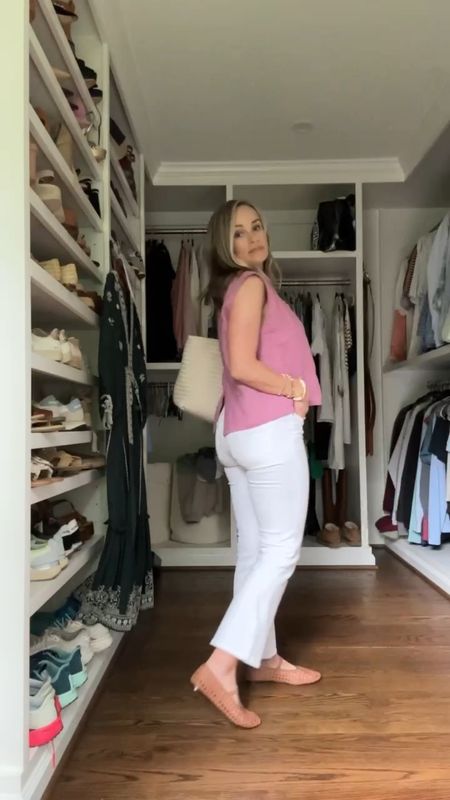 My spring outfit is ALL on sale from Madewell. Use code LTK20. 

Pink top: size 2
White jeans: size 25P
Flats: size 7
Tote: Alabaster colorway 

#LTKSaleAlert #LTKxMadewell #LTKSeasonal