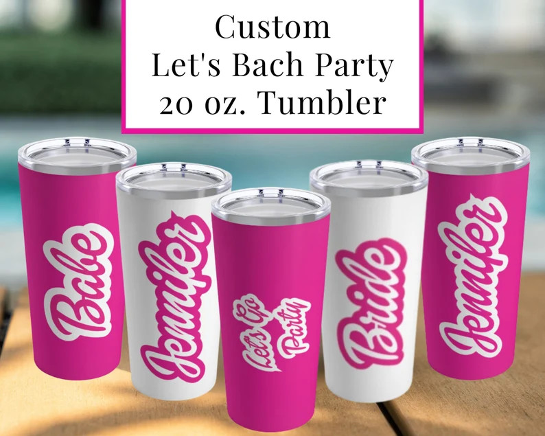 Bachelorette Part Favor Tumbler 20oz Let's Bach Party | Etsy (US)