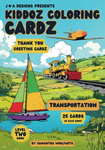 Thank You Greeting Cardz: Transportation (Kiddoz Coloring Cardz) | Amazon (US)