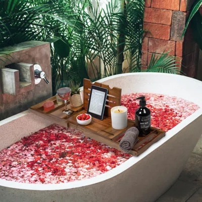 Wooden Bathtub Tray, Bath Tray For Tub, Board For Tub Table, Bath Caddy, Bathtub Accessories & Bathroom Essentials, (Brown) | Wayfair North America