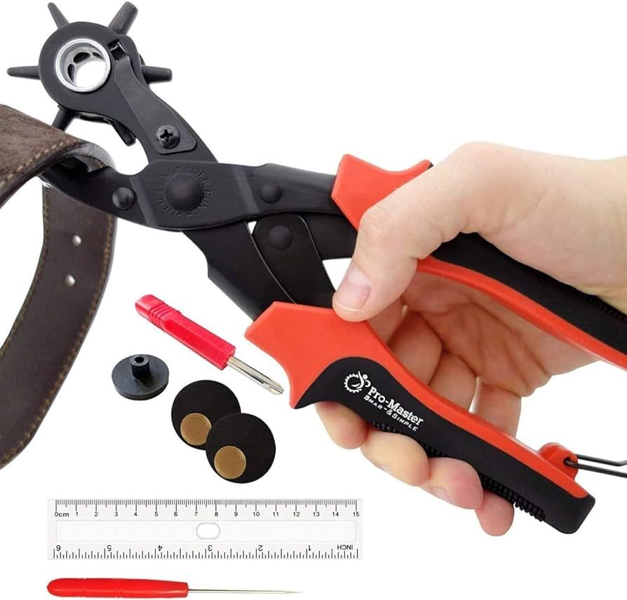 Professional Leather Hole Puncher Tool for Belts, Watch Bands, Handbag Straps and More, Precision... | Amazon (US)