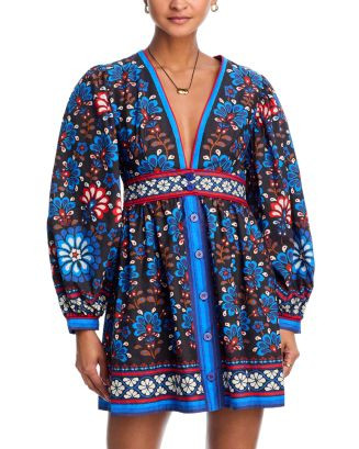 FARM Rio Button Front Mini Dress | Bloomingdale's FARM Rio | Bloomingdale's (AU)