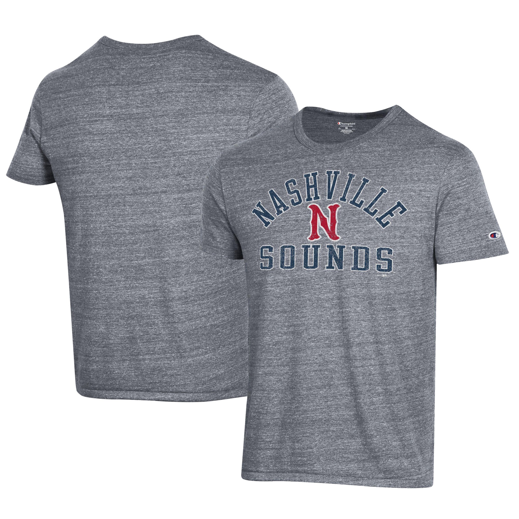 Men's Champion Gray Nashville Sounds Ultimate Tri-Blend T-Shirt | Fanatics