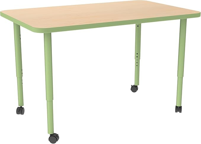 Learniture Accent Series Rectangle Adjustable-Height Mobile Collaborative Activity Table (24" W x... | Amazon (US)