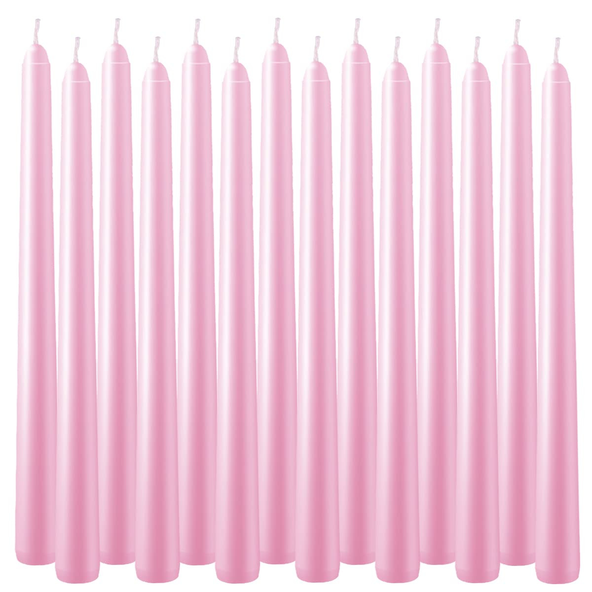 Juego de 14 velas cónicas sin goteo color rosa sin perfume, velas de cena sin humo de combustió... | Amazon (US)