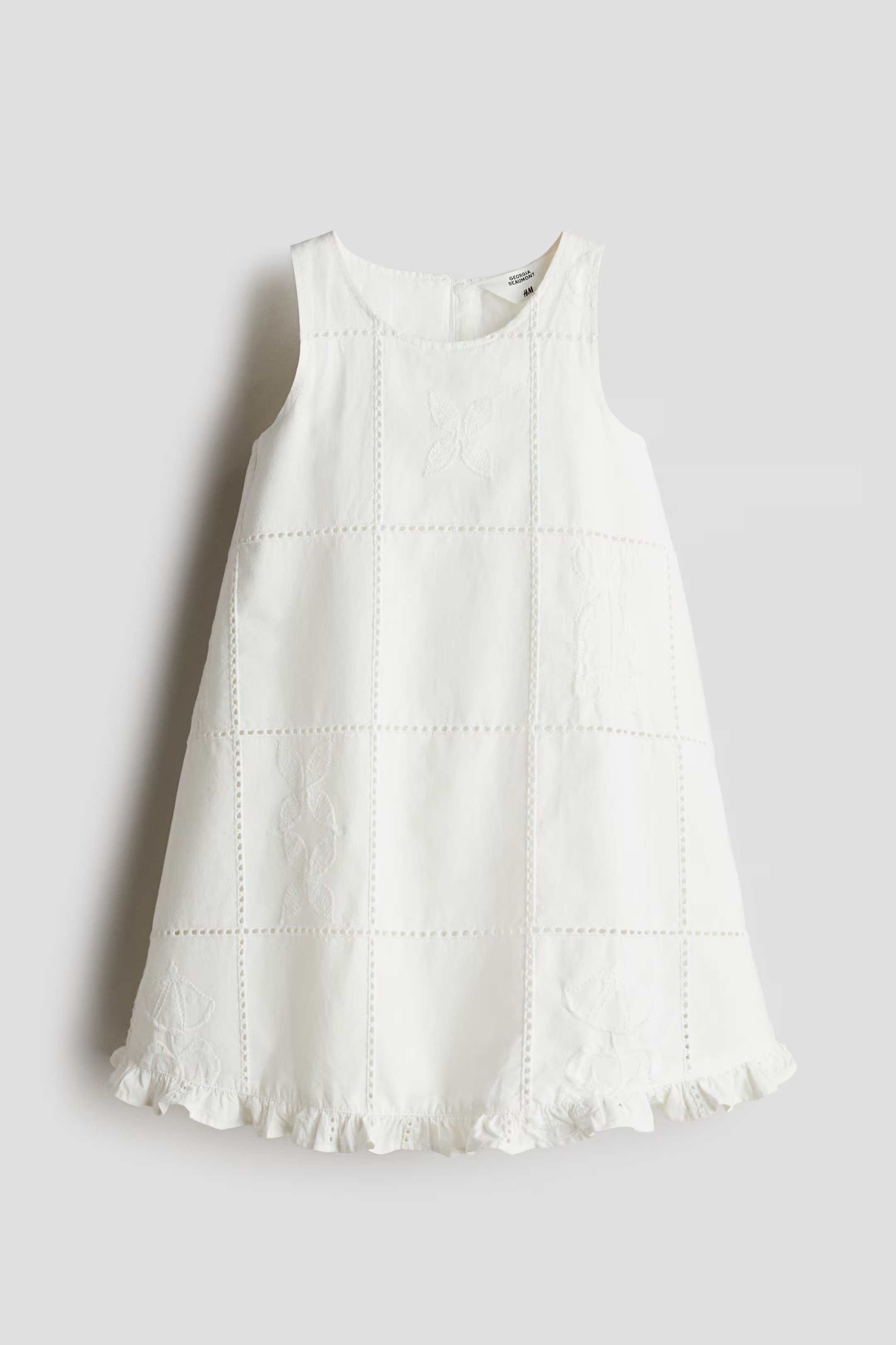 Embroidered Cotton Poplin Dress | H&M (US + CA)