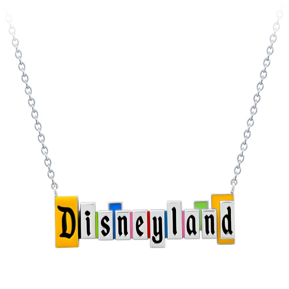 Disneyland Marquee Necklace by CRISLU \u2013 Platinum | Disney Store