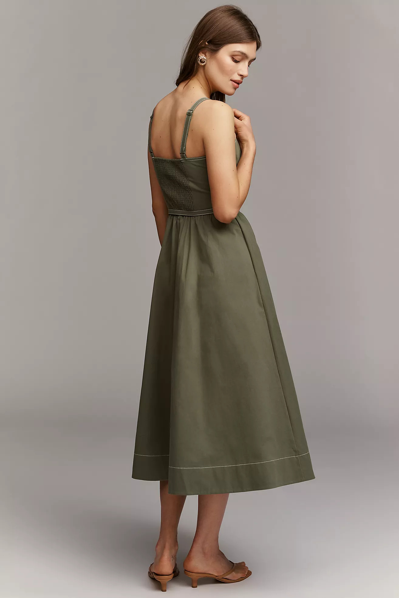 Mare Mare Cotton Seamed Midi Dress | Anthropologie (US)