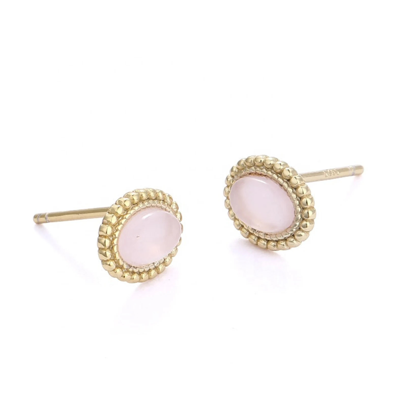 Pink Opal Studs: 18k Gold Plated Sterling Silver Earrings - Etsy | Etsy (Global)