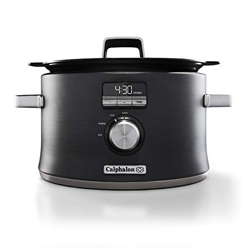 Calphalon Slow Cooker with Digital Timer and Programmable Controls, 5.3 Quarts, Stainless Steel | Amazon (US)
