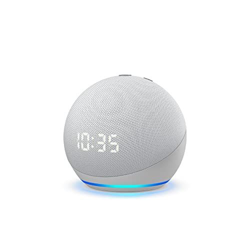 Echo Dot (4th Gen) | Smart speaker with clock and Alexa | Glacier White | Amazon (US)