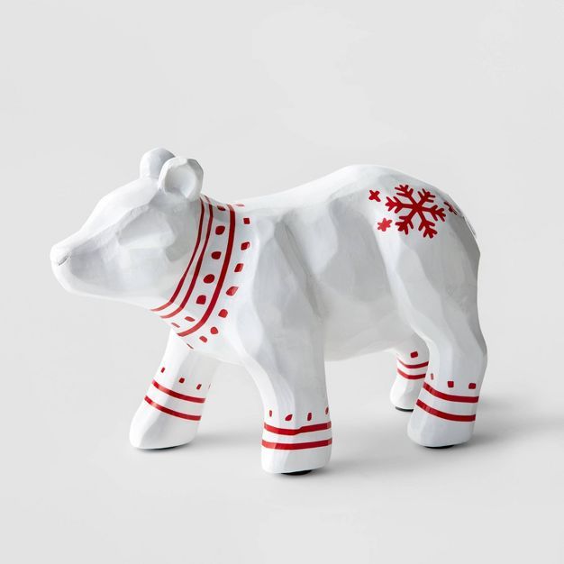 5.5" Resin Bear Decorative Figurine White/Red - Wondershop™ | Target