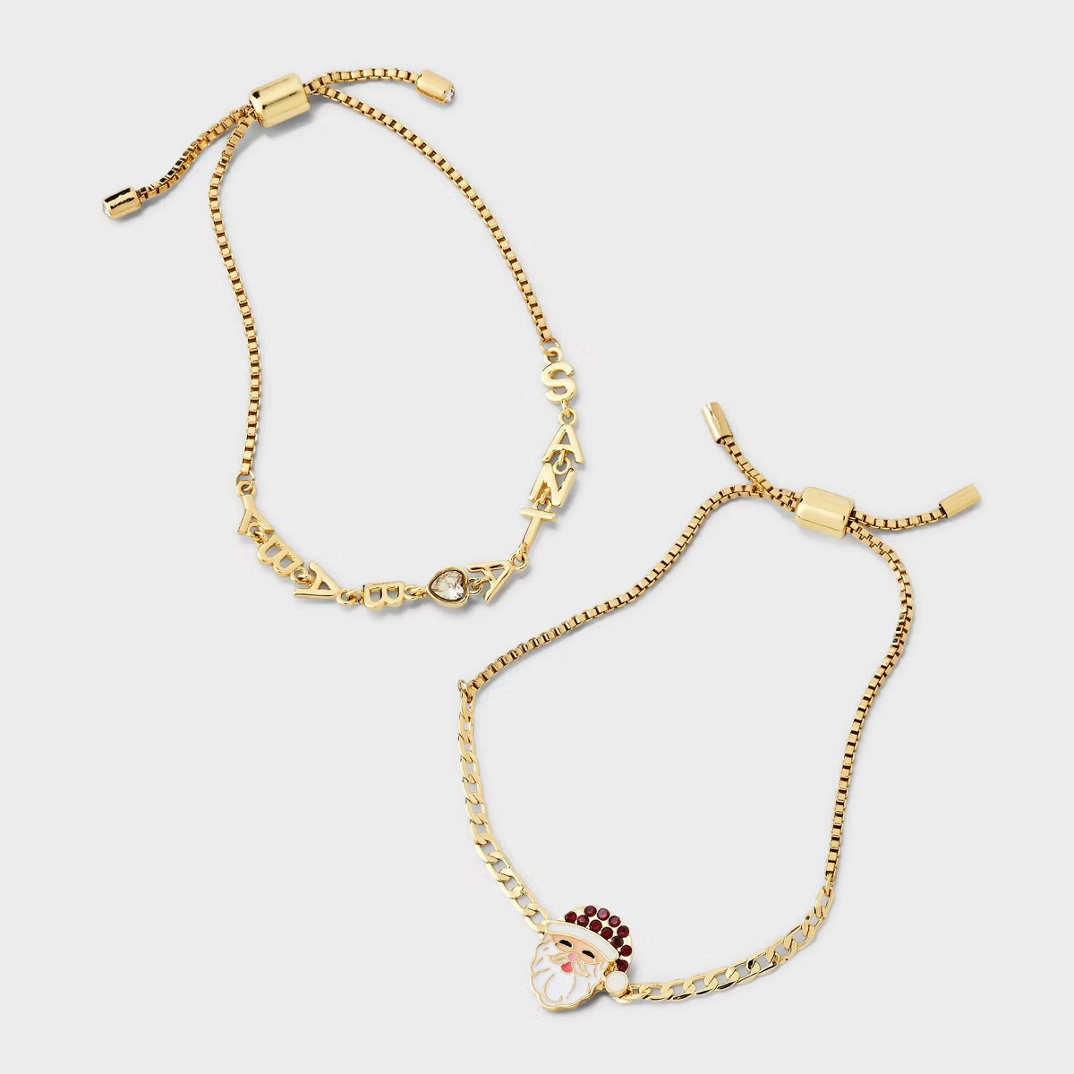 SUGARFIX by BaubleBar Snow Beau Charm Bracelet Set 2pc - Gold | Target