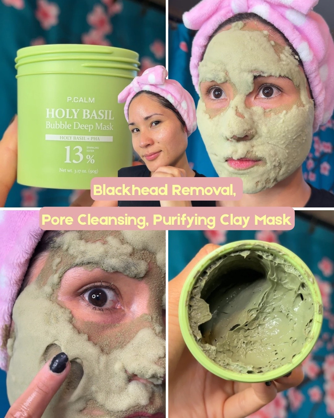 P.CALM Holy Basil Bubble Deep Mask for Blackhead Removal,
Pore Cleansing and Purifying 🫧🌱 it’s so good and interesting to see it bubble up

#LTKselfcare #LTKBeauty