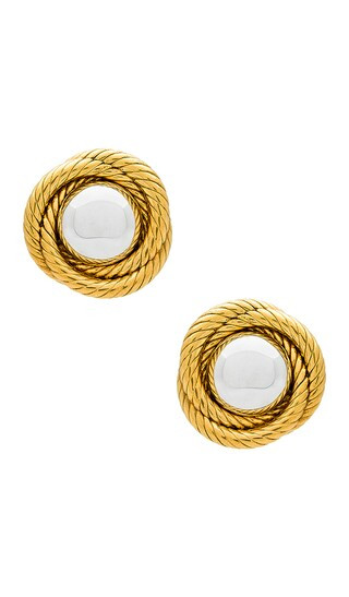 Naomi Earrings in Two Tone | Revolve Clothing (Global)