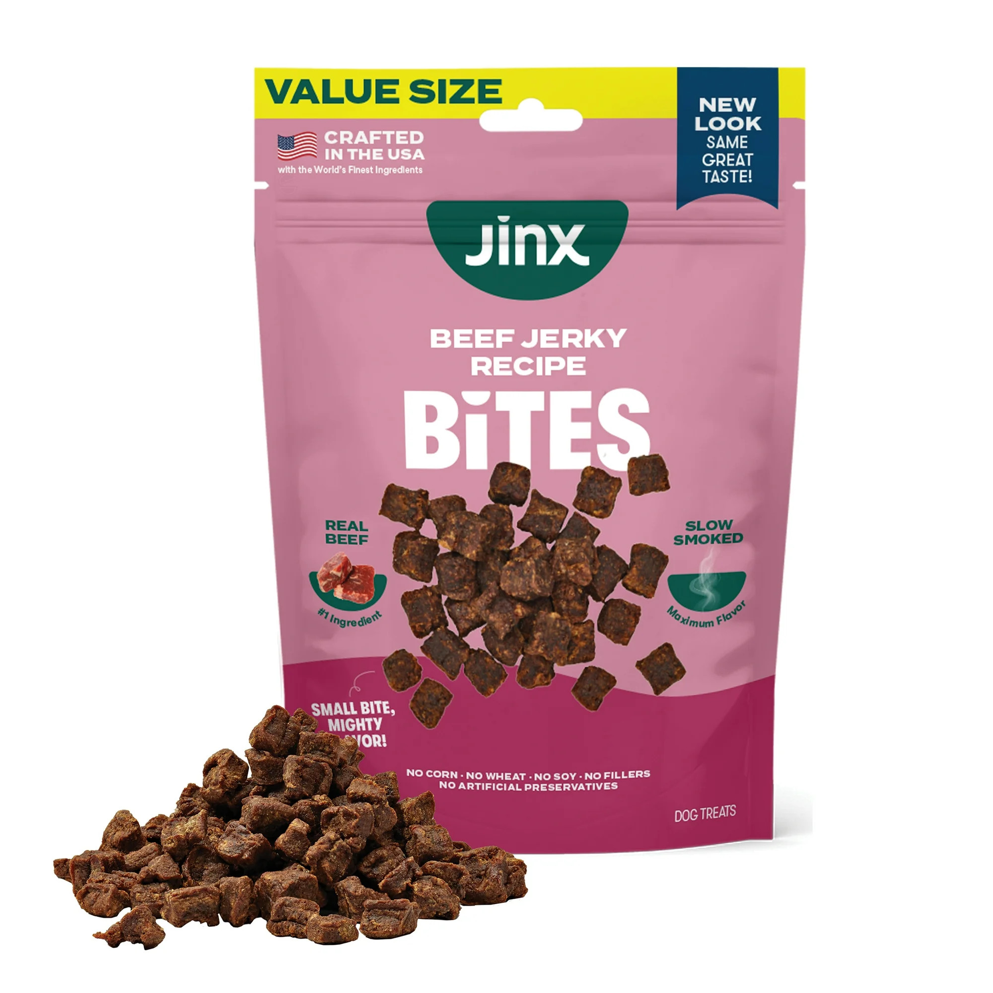 Jinx Beef Bites, Natural Soft Jerky Dog Treats, 15 oz Bag | Walmart (US)