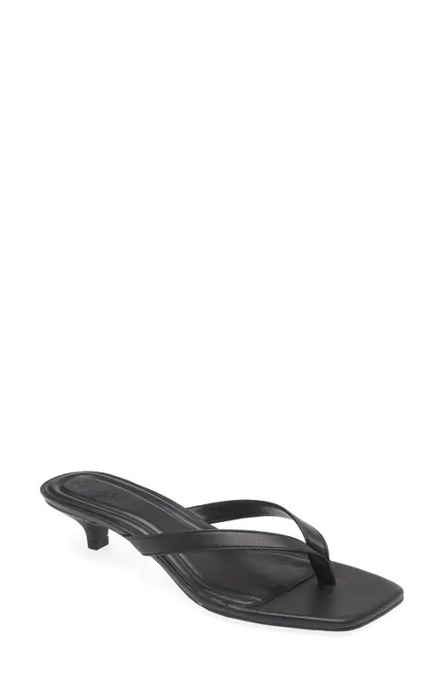 Open Edit Tori Kitten Heel Sandal in Black at Nordstrom, Size 7.5 | Nordstrom