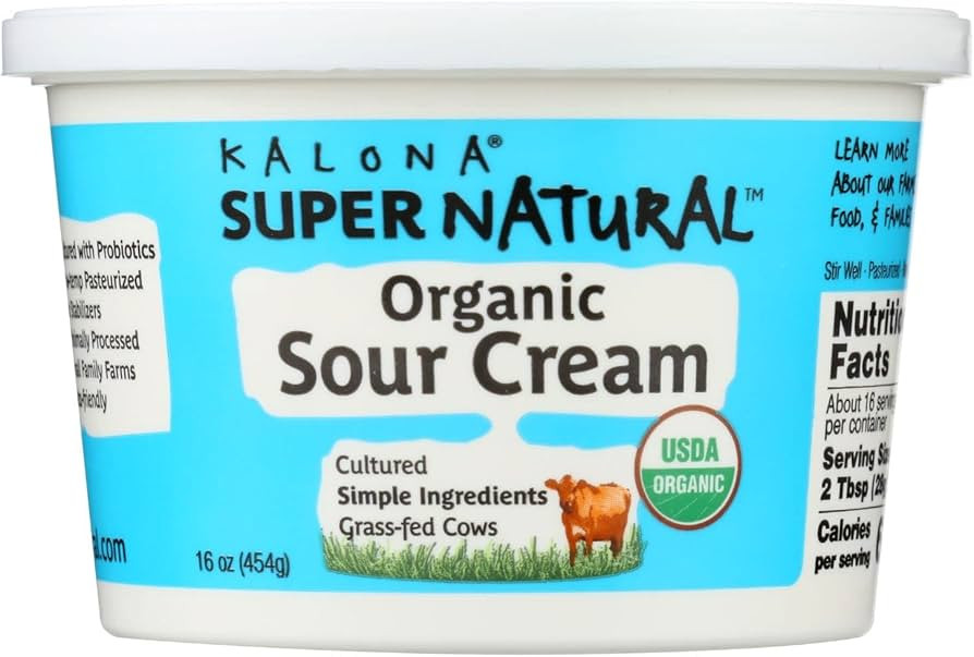 Kalona Super Natural Organic Sour Cream, 16 oz | Amazon (US)