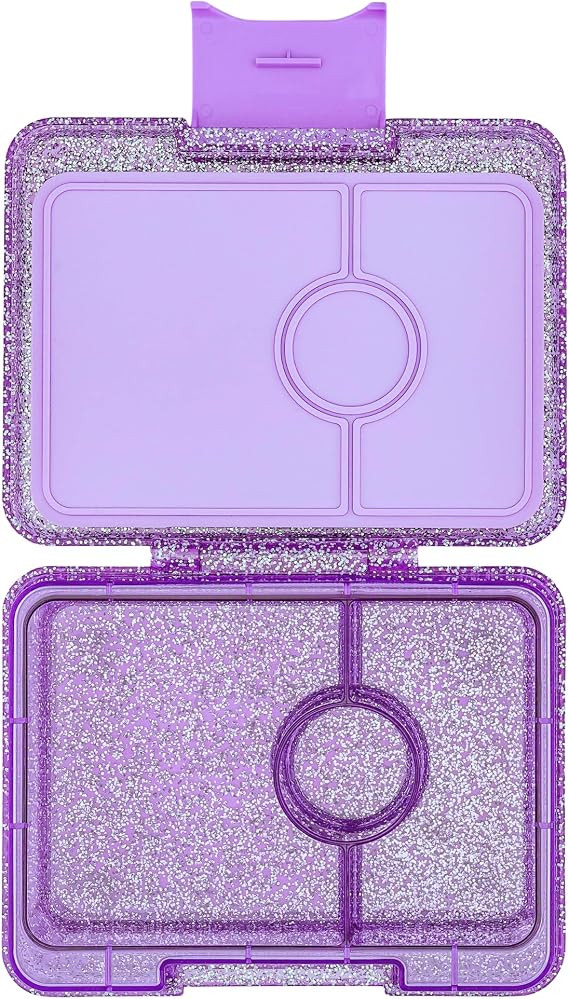 Yumbox Snack Box, 3 Compartments, Leakproof, Princess Purple | Glitter | Removable Compartment Tr... | Amazon (US)