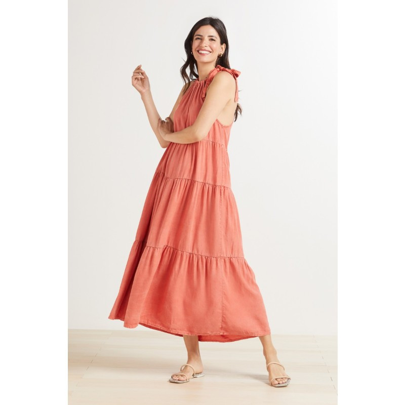 CLOTH AND STONE Tiered Halter Midi Dress | EVEREVE | Evereve