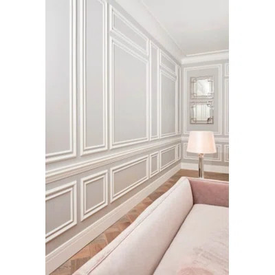 9-7/8 in x 7-1/2 in x 78-3/4 in Primed White Plain Polyurethane Crown Moulding | Wayfair North America