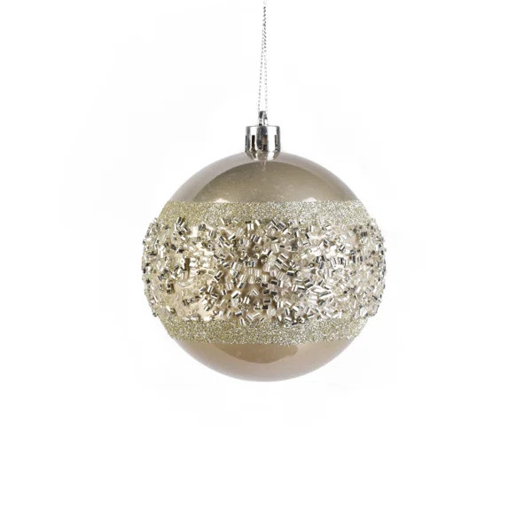 Beaded Plastic Ball Ornament (Set of 12) | Wayfair North America