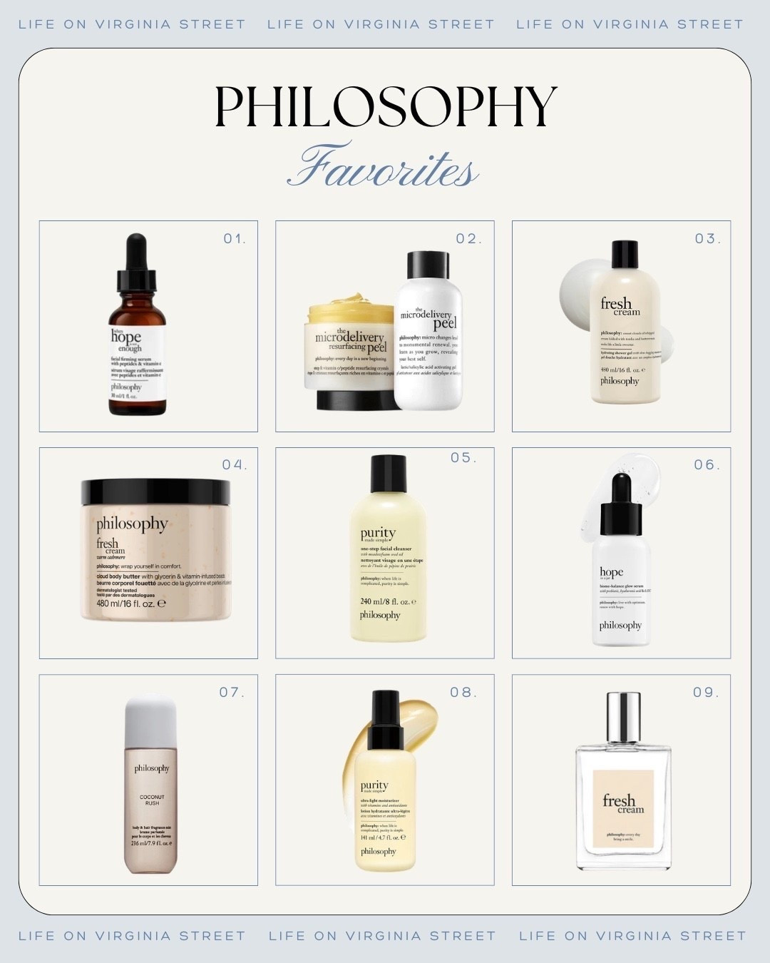 Philosophy favorites ❤️ 

philosophy, philosophy skincare, philosophy beauty, philosophy favorites, philosophy best sellers, philosophy products, philosophy skincare favorites, philosophy body care, philosophy fragrance, philosophy perfume, philosophy shower gel, philosophy body wash, philosophy lotion, philosophy moisturizer, philosophy face wash, philosophy cleanser, philosophy purity cleanser, purity made simple, philosophy hope in a jar, hope in a jar moisturizer, philosophy amazing grace, amazing grace perfume, amazing grace fragrance, amazing grace lotion, philosophy fresh cream, fresh cream warm cashmere, philosophy perfume favorites, women’s fragrance, clean fragrance, warm fragrance, vanilla perfume, everyday perfume, signature scent, skincare routine, beauty favorites, skincare favorites, body care favorites, self care essentials, shower essentials, bath and body, hydrating skincare, moisturizing body care, dry skin essentials, anti aging skincare, mature skincare, beauty routine, everyday skincare, gift for her, beauty gift ideas, fragrance gift ideas, self care gifts, luxury beauty, beauty essentials, women over 30 beauty, women over 40 beauty

#LTKBeauty #LTKselfcare #LTKOver40