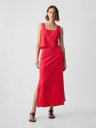 Linen-Blend Maxi Skirt | Gap (US)
