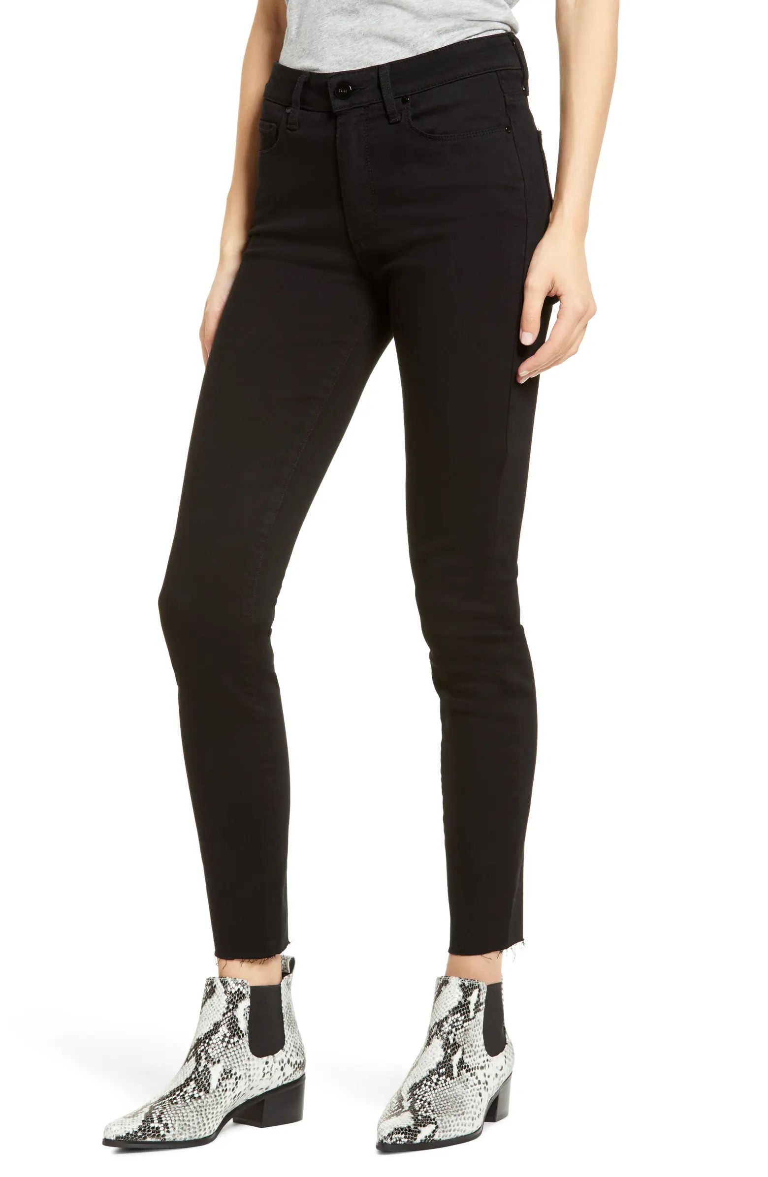 Hoxton Raw Hem Ankle Jeans | Nordstrom