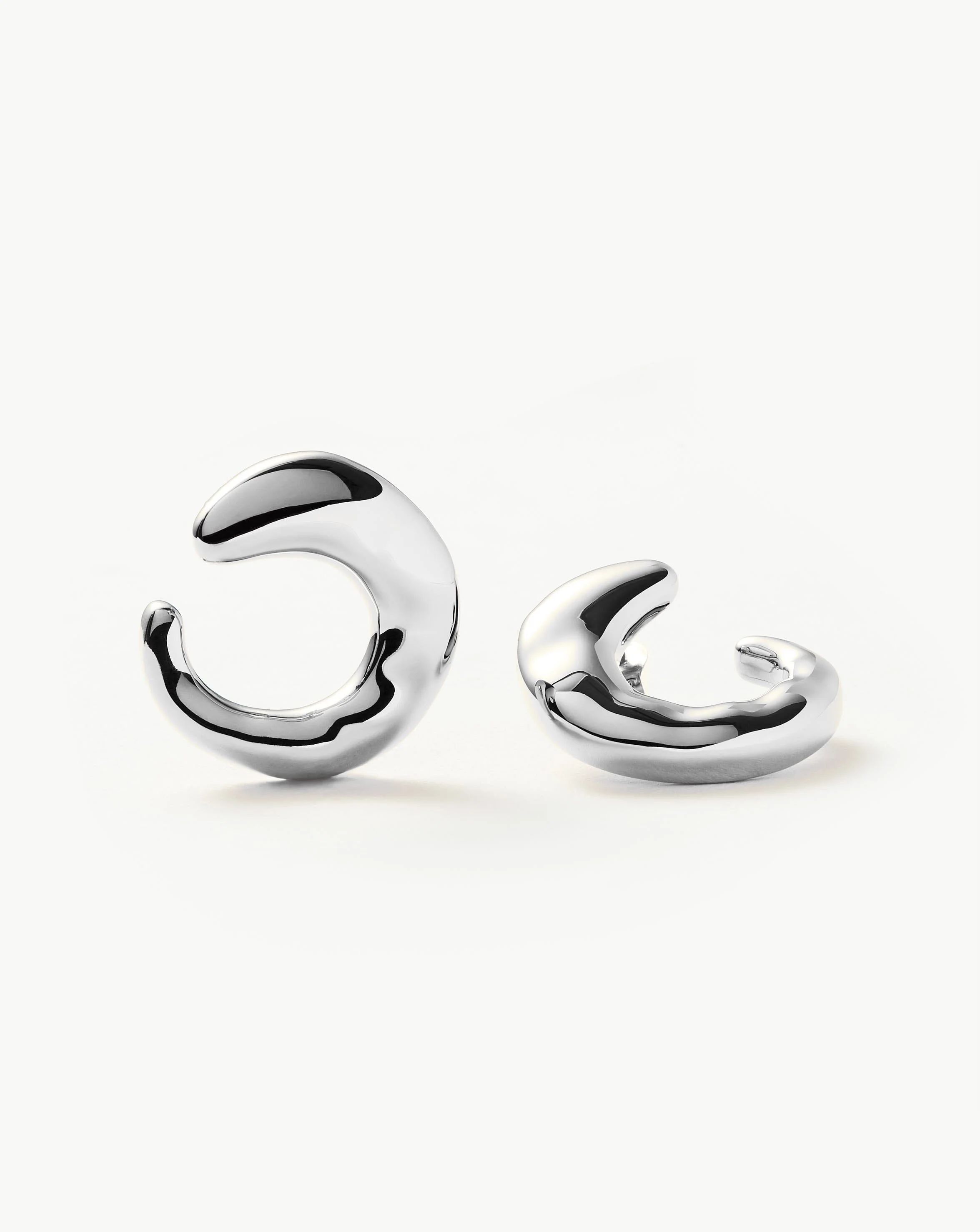 Molten Large Open Stud Earrings | Silver Plated | Missoma
