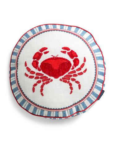 16x16 Lewis Crab Round Indoor Outdoor Pillow | TJ Maxx
