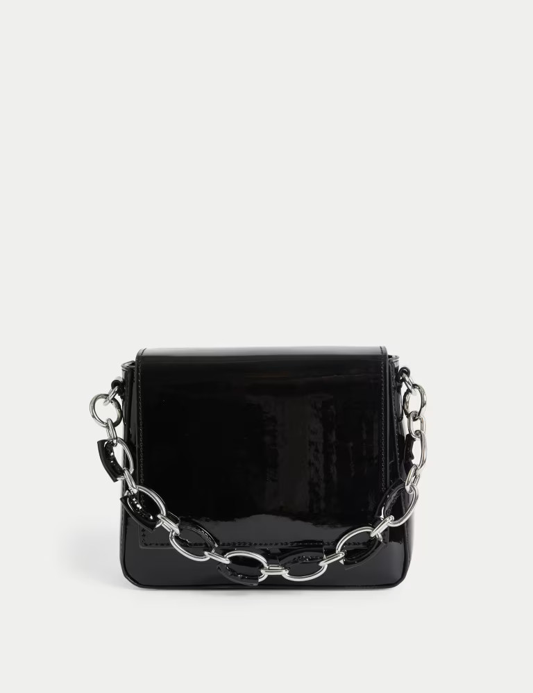 Patent Finish Chain Strap Cross Body Bag | Marks & Spencer (UK)