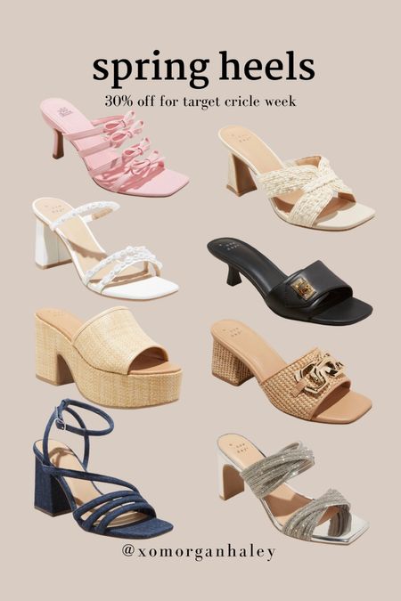 Spring heels all on sale available in a size 11!! 

#LTKfindsunder50 #LTKxTarget #LTKshoecrush