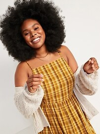 Sleeveless Square-Neck Fit & Flare Midi Cami Dress for Women | Old Navy (CA)