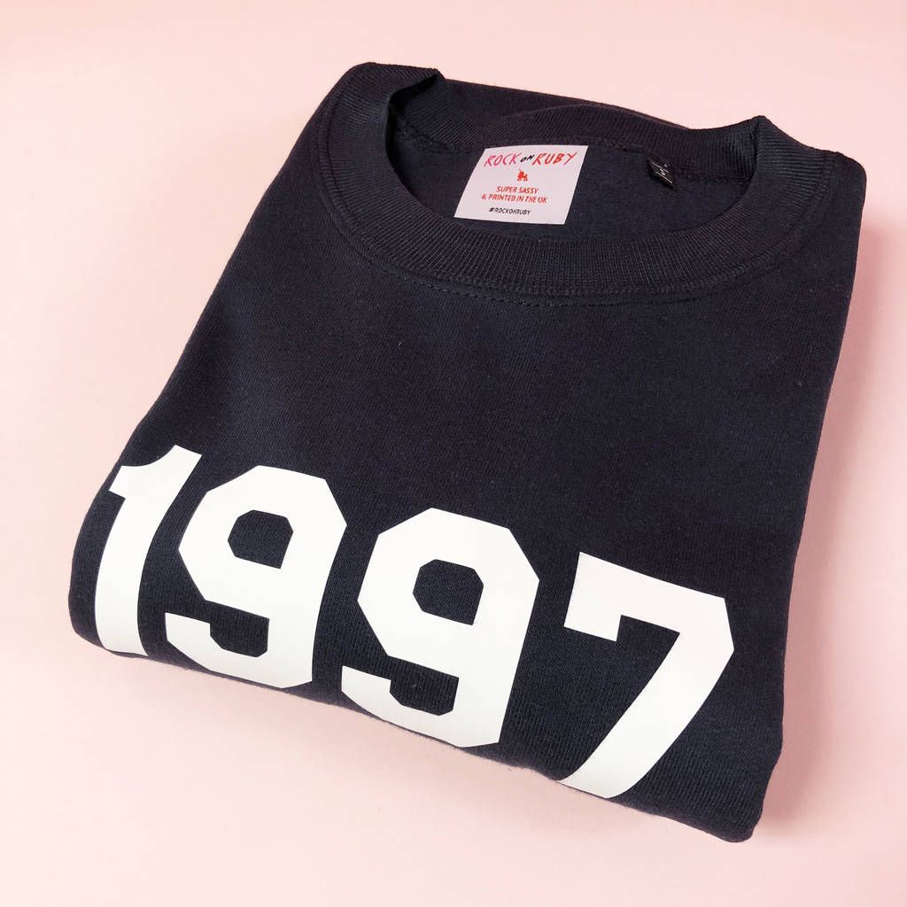 Personalised 'Year' Unisex Sweatshirt | Notonthehighstreet.com UK