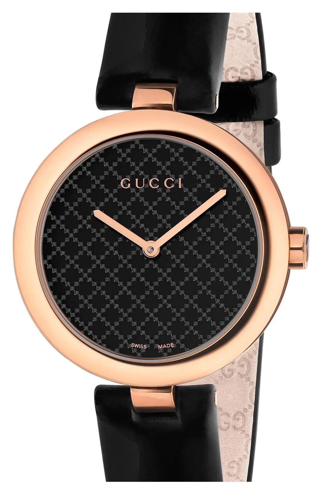 Women's Gucci 'Diamantissima' Leather Strap Watch, 32Mm | Nordstrom