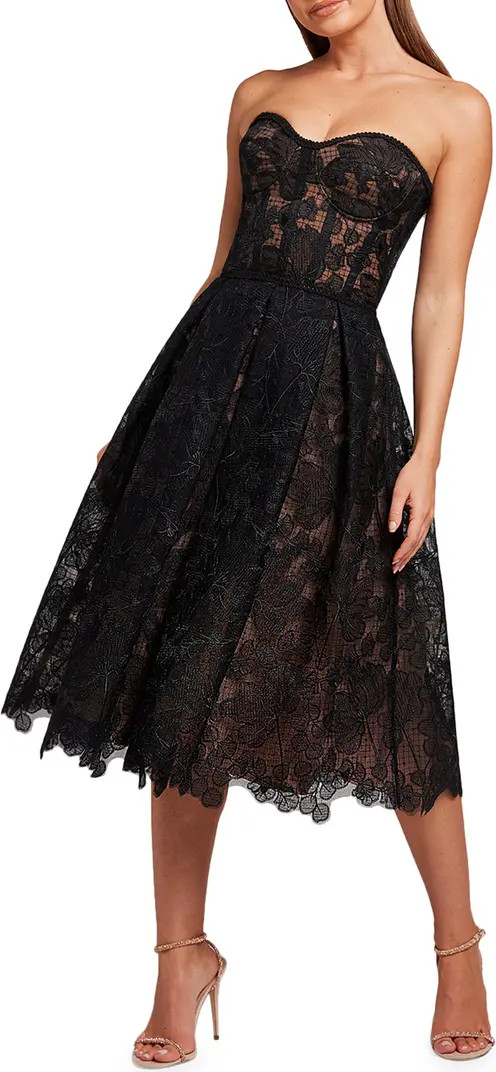 NADINE MERABI Olivia Strapless Lace Dress | Nordstrom | Nordstrom