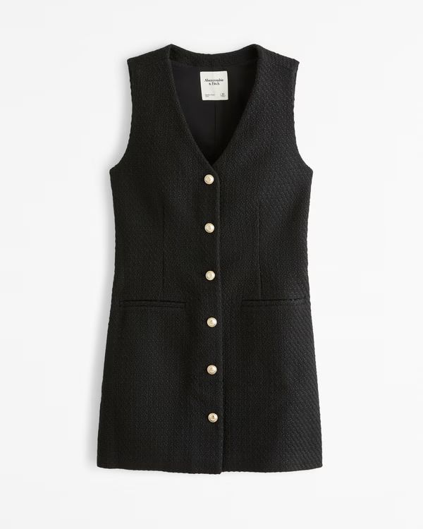 New!The A&F Mara Tweed Vest Mini Dress | Abercrombie & Fitch (US)