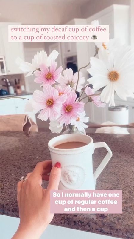 I’m switching to a cup of roasted chicory instead of my decaf coffee in the morning ☕️ I buy the organic prebiotic-packed grounds on Amazon and it’s cheaper than the decaf at the grocery store.

Coffee time, coffee mug, coffee cup, morning ritual, superfood, morning routine, cosmo flowers

#LTKFind #LTKfit #LTKhome