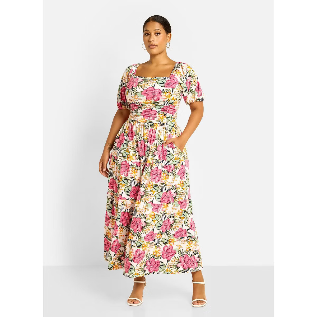 Rebdolls Women's Lana Ruched Skater Maxi Dress | Target