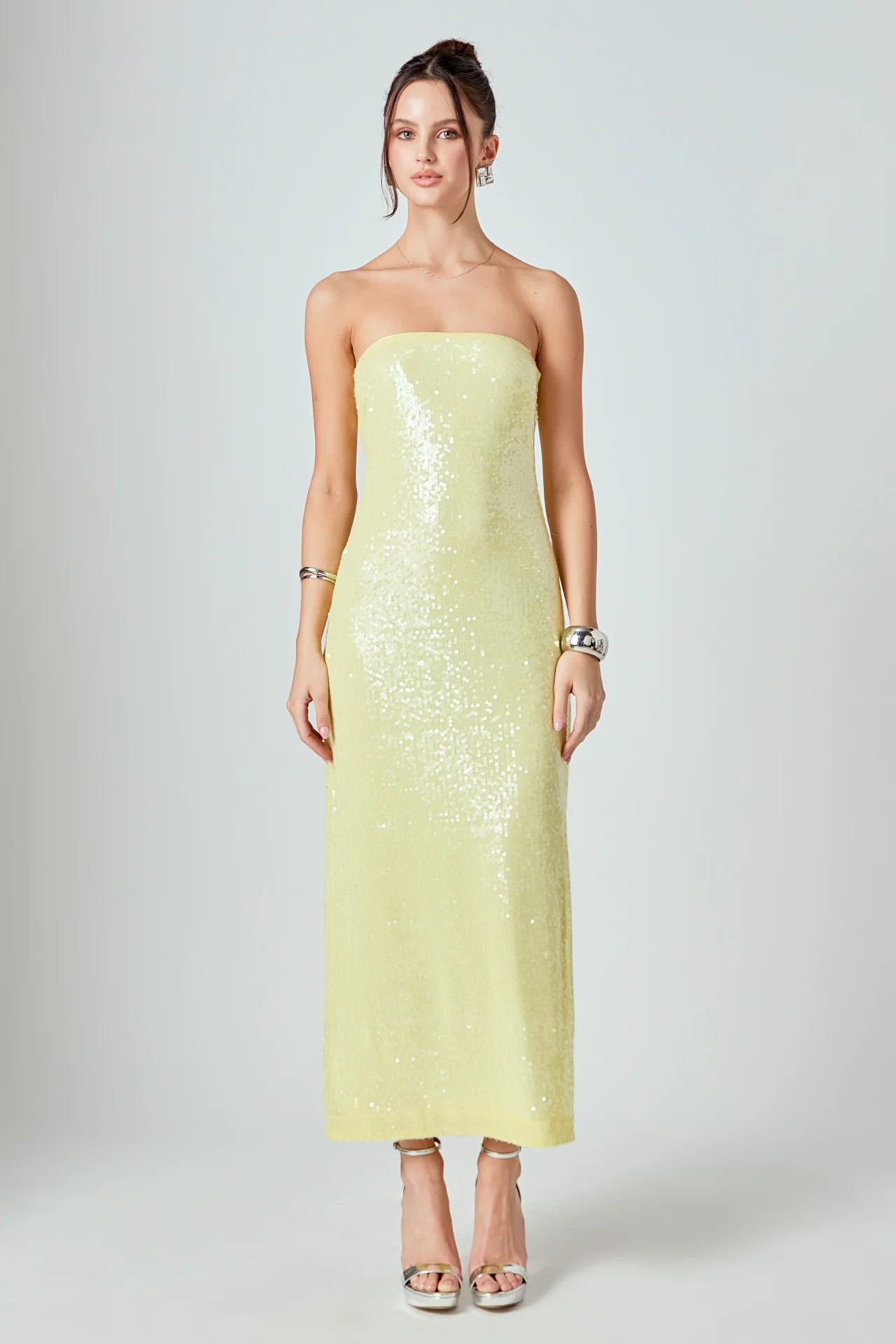 Strapless Sequins Maxi Dress | Endless Rose
