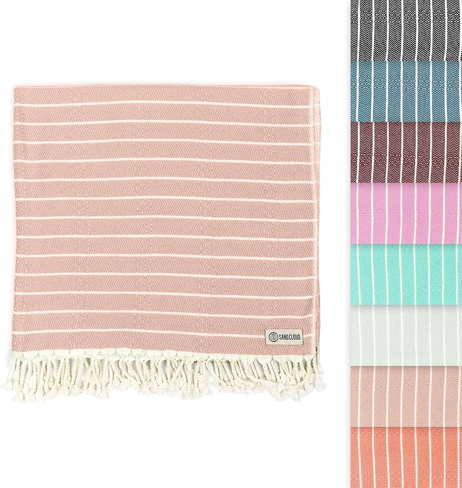 Sand Cloud Turkish Beach Towel - Sand Proof - 100% Certified Organic Turkish Towel - Quick Dry To... | Amazon (US)