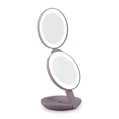 Zadro - Compact Lighted Travel Mirror with 10X/1X Magnifications and LED Illumination - Cinnamon | Best Buy U.S.